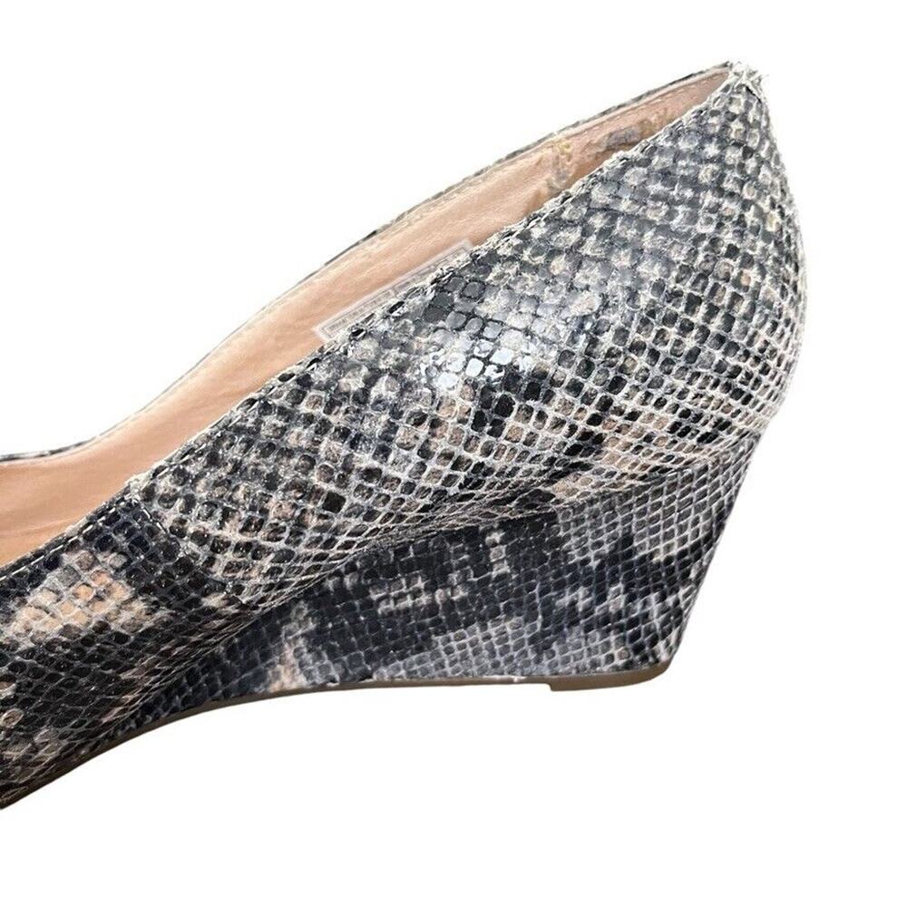 Vionic Gray Snakeskin Wedge Heels - Picture 4 of 16